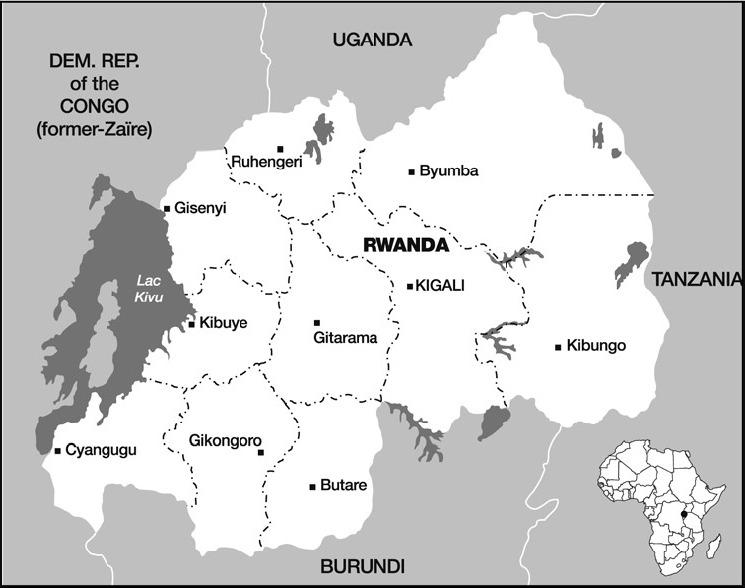 Map of Rwanda